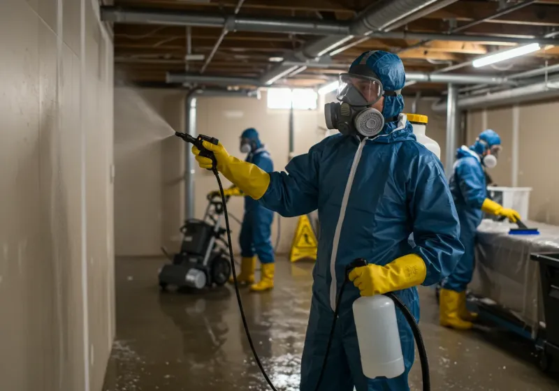 Basement Sanitization and Antimicrobial Treatment process in Hamlet, NC